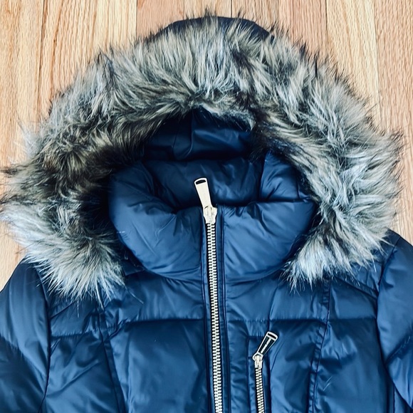 Michael Kors navy long puffer jacket women’s size XS - Picture 4 of 12